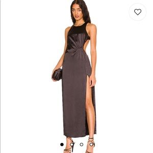 For Love & Lemons Black Taliah Maxi Dress